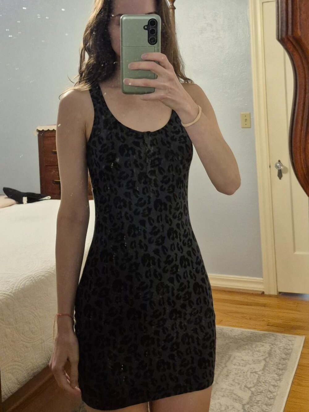 European H&M Animal Print Bodycon Mini Dress Size XS